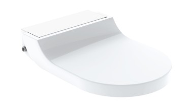 Dusch-WC-Aufsatz AquaClean Tuma Comfort mit Designabdeckung in Glas weiß
